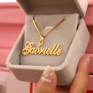 Customized 18K gold-plated letter necklace